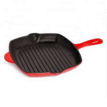 Gusseisen-Grillpfanne aus quadratischem Emaille mit 26 x 26 cm